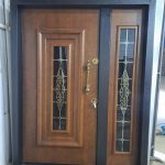 درب لابی ضد سرقتی روکش چوب راش برجسته مدل ونی گلس کد 30321003